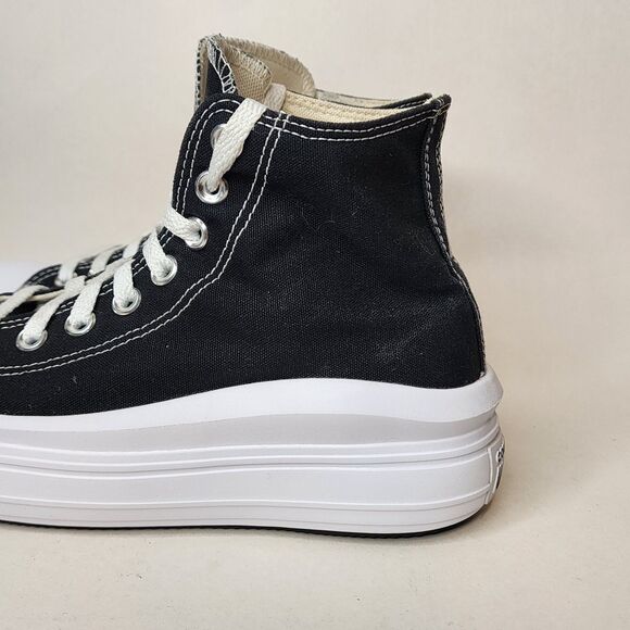 Converse Chuck Taylor All Star Move Platform Shoes Sneakers Womens 8 Black - Picture 6 of 16